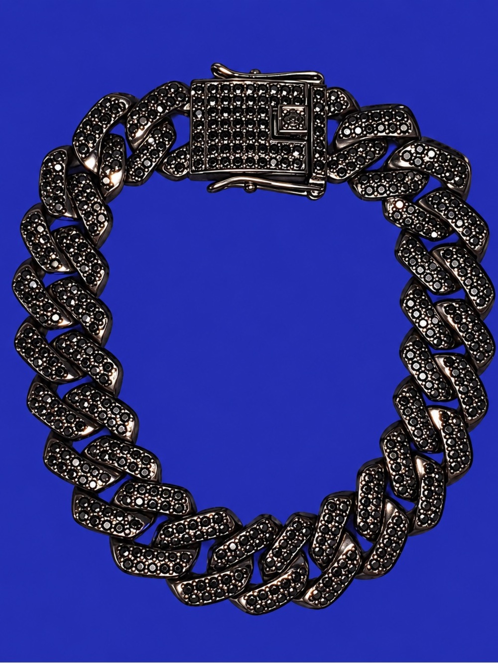 Pavé Cuban Link Bracelet in Black